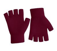 Magic Fingerless Gloves - Blue Thermal Winter Kids & Adult Ladies Knitted Half Fingerless Gloves