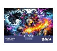 Magic Flame Witch 1000 Piece Jigsaws for Adults Impossible Birthday Gifts for Women And Man Challenge High Difficulty 70x50cm/1000pcs