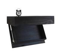 Magic Flap Wall Shelf with Hidden Secret Compartment Floating Wall Mount Gun Rack for Living Room Decor, Solid Wood Concealed Furniture Easy Installation Secure & Safe Compartment