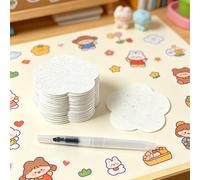 Magic Foam Paper, Magic Paper, Foam Texture Papers, Painting Kit Water-Expandable Feature, Suitable for Painting Artand DIY, Providing Fun and Practical Creative Daily, Flower Shaped
