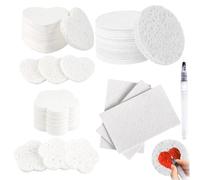 Magic Foam Texture Painting Kit, 21 Pieces DIY 3D Foam Texture Painting Paper, Creative Art Sponges for School Projects and Home Crafts, 60mm Diameter Magic Paper for Acrylic Painting