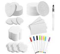 Magic Foam Texture Painting Kit, 22-Piece DIY 3D Foam Texture Painting Paper Set, Creative Art Sponges for Kids, School Projects and Home Crafts, Includes Various Shapes Like Heart, Flower and Rectang