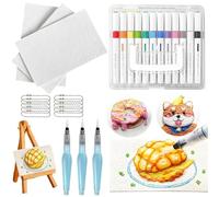 Magic Foam Texture Painting Kit, 3D Drawing Magic Canvas Sponge, Puffy Popcorn Drawing Texture Painting Kit, DIY Bubble Sponge Art for Kids (Rectangle Set)