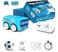 Magic Follows Line Car, Inductive Mini Interactive Cars Follows The Line, Smart Radio Control Check with Mini Cars, Educational Vehicle Toy - for Boys & Girls (Blue)