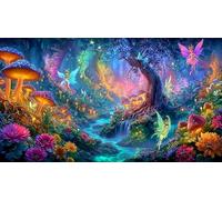 Magic-Forest 1000 Pieces Adult Jigsaws Educational Game Decompression Fun and Challenging Family Game for Adults and Kids Age 12 Years Up 38x26cm/1000pcs