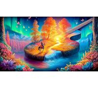 Magic-Forest Jigsaw Puzzle 1000 Pieces Recycled Paper Educational Games Challenging Puzzles for Adults and Kids Age 12 Years Up 70x50cm/1000pcs