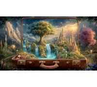 Magic-Forest Jigsaw Puzzle 1000 Pieces Recycled Paper Educational Games Challenging Puzzles for Adults and Kids Age 12 Years Up 38x52cm/1000pcs