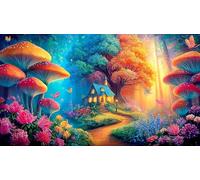 Magic-Forest Jigsaw Puzzle 1000 Pieces Recycled Paper Educational Games Challenging Puzzles for Adults and Kids Age 12 Years Up 38x26cm/1000pcs