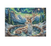 Magic Forest Wishing Pool 300 Pieces Jigsaw Puzzle For Men Educational Decompression Adults Anxiety Memory Care Mothers Valentines Premium 300 PCS/40x28cm