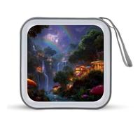 Magic Forests Waterfall CD Storage Case 40 Capacity Disc Storage Binder for Car Home Travel