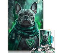 Magic French Bulldog Jigsaw Puzzles for Adults 1000 Piece,Learning Educational Toys Family Games Gifts for Friends And Family (38x26cm)