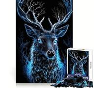 Magic Frost Deer Puzzles for Teenagers 1000 Piece Strong Logic Restful Game Joyful Challenge (50x75cm)