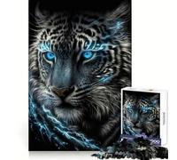 Magic Frost Tiger 1000-piece Puzzle for Teenagers Logic Build Precise Connection Fun Challenge Furniture Decor (50x75cm)