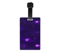 Magic Galaxy Sky Print Luggage Tag â€“ Full-Back Privacy Cover Suitcase ID Label for Women & Men, PVC Travel Name ID Tag