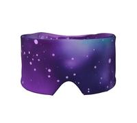 Magic Galaxy Sky Purple Print Sleep Eye and Ear Muffs Soft Blackout for Adults Kids Comfortable Travel Nap Aid
