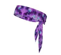 Magic Galaxy Sky Purple Print Sports Headband Sweat Wicking Sweatband for Men Women Running Cycling Yoga Fitness Workout
