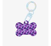 Magic Galaxy Sky Purple Printing Bone Shape Dog Tags Double Sided Personalized Pet Pendants for Dogs and Cats