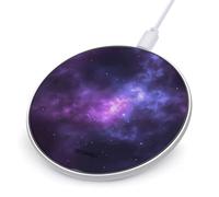 Magic Galaxy Sky Purple Round Fast Wireless Charging Pad