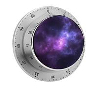 Magic Galaxy Sky Purple Timer,Chef Cooking Timer Clock, Countdown Reminder No Batteries Required- Exquisite Stainless Steel Body for Exercise Outdoors
