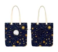 Magic Galaxy Stars Constellation Pet Canvas Bag, Portable Shoulder Carrying Bag Cat Carriers for Outdoor Shopping Camping