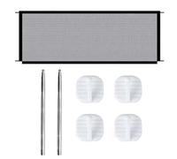 Magic Gate for Dogs, 110x72cm Stair Gates for Dogs Portable, Safe Guard Isolation Net with Hooks and Poles, Mesh Pet Safety Gate for The House Doorway