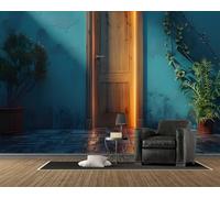 Magic Gate Wallpaper, 3D Photo Wall Mural, Self Adhesive Wall Paper with Modern Pattern for Bedroom Living Room Tv Background, Home Decoration Poster (300x210, B92)