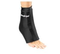 Magic Gel Ankle Ice Pack Wrap - Reusable Hot or Cold Wrap for Injuries - Soft Flexible Heating or Cooling Compression for Ankles, Foot, Heel - Comfortable and Easy to Use - Black