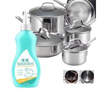 Magic Gel Cleaner for Pots and Pans,Black Pot Bottom Cleaning Gel,Pot Gel Cleaner for Burned Bottoms,Kitchen Rust Remover Polishing Cleaner,Cleaning Effortless for Burned Bottoms Stubborn Stains