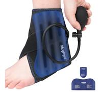 Magic Gel Compression Ankle Ice Pack Wrap - Ice Pack for Ankle Sprain, Swelling, Heel Pain & Achilles Tendonitis - Cold Therapy Wrap for Ankle, Heel & Foot with Air Pump Compression, 2 Extra Gel Packs