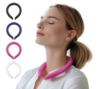 Magic Gel Ice Neck Cooler - Ice Cooling Neck Ring - Cooling Tube Ring - Wrap Around to Keep Cool - Reusable with Tap Water - Cool Relief from Heat - Ergonomic Design