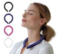 Magic Gel Ice Neck Cooler - Ice Cooling Neck Ring - Cooling Tube Ring - Wrap Around to Keep Cool - Reusable with Tap Water - Cool Relief from Heat - Ergonomic Design