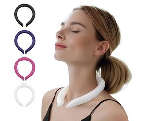Magic Gel Ice Neck Cooler - Ice Cooling Neck Ring - Cooling Tube Ring - Wrap Around to Keep Cool - Reusable with Tap Water - Cool Relief from Heat - Ergonomic Design