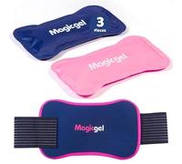Magic Gel Ice Packs for Injuries Reusable (3 Pieces) | Flexible Wrap Around Gel Ice Pack Knees, Back, Shoulders, Arms and Legs (11" x 5.5") | Hot and Cold Compress Cold Packs for Injuries