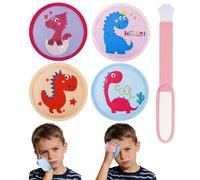 Magic Gel Kids Ice Packs for Injuries with Extra Adjustable Strap, 4 Pack Cute Dinosaur Animal Mini Gel Ice Packs for Kids, Reusable Cold Compress & Hot Cold Gel Pack for Head Knee Elbow Bumps Bruises