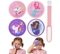 Magic Gel Kids Ice Packs for Injuries with Extra Adjustable Strap, 4 Pack Cute Unicorn Animal Mini Gel Ice Packs for Kids, Reusable Cold Compress & Hot Cold Gel Pack for Head Knee Elbow Bumps Bruises