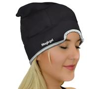 Magic Gel Migraine Ice Head Wrap | Real Migraine & Headache Relief | The Original Headache Cap | Cold, Comfortable, Dark & Cool; Endorsed by Physicians, Loved by Thousands - (Black)