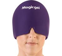 Magic Gel Migraine Ice Head Wrap | Real Migraine & Headache Relief | The Original Headache Cap | Cold, Comfortable, Dark & Cool; Endorsed by Physicians, Loved by Thousands (Purple)
