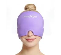 Magic Gel Migraine Relief Cap - 180° Cooling Gel Headache Relief Cap for Migraine, Cooling Eye Mask & Migraine Mask for Headache Relief, Cold Compress Cap for Migraine, Sinus & Stress Relief (Purple)