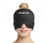 Magic Gel Migraine Relief Cap - 180° Cooling Gel Headache Relief Cap for Migraine, Cooling Eye Mask & Migraine Mask for Headache Relief, Cold Compress Cap for Migraine, Sinus & Stress Relief (Black)