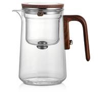 Magic Glass Teapot, Dispenser Glass Teapot, Teapot with Water Filler and Strainer, Press Control Magic Glass Teapot, Enchantipot Magic Pot for Wellness, Afternoon Tea (800ml)