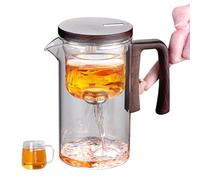 Magic Glass Teapot with Infuser, 720 ml Enchanti Teapot, Transparent Magnetic Tea Pot, Press Control Tea Pot Infusers for Loose Tea, Coffee, Afternoon Tea