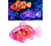 Magic Glowing Swimming Fish，Magic Water-Activated Glowing Swimming Fish，with LED Lights for Pool Bathtub Adult Cat Dog，1pcs-red