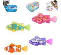 Magic Glowing Swimming Fish，Magic Water-Activated Glowing Swimming Fish，with LED Lights for Pool Bathtub Adult Cat Dog (4pcs)