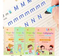 Magic Grooved Writing Practice Books for Kids 3-8, Reusable Grooved Handwriting Practice Book, Grooved Writing Books for Kindergarten Preschool Kids