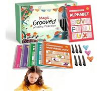 Magic Grooved Writing Practice, Tracetrek Workbook Full Set, Learn to Write Number Letter Tracing, Tracetrek Magic Copybooks, Make Make Learning Fun Shand Writing Smoother(1PC)