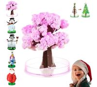 Magic Growing Christmas Tree, Magic Crystal Christmas Tree, Magic Growing Tree Set, Paper Tree Colorful DIY Crystal Growing Kit Gift for Boys and Girls (F)
