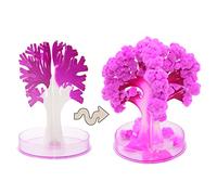 Magic Growing Crystal Christmas Tree, Novel Crystal Growing Christmas Tree Kit with Rack & Magic Water, DIY Paper Christmas Tree That Grows (Cherry Tree)