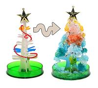 Magic Growing Crystal Christmas Tree, Novel Crystal Growing Christmas Tree Kit with Rack & Magic Water, DIY Paper Christmas Tree That Grows, Funny Educational Toys Xmas Gifts for Kids (Colorful)