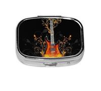 Magic Guitar,Meta Pill Box 2 Compartment Medicine Case,Portable Organizer,Rectangle Meta Portable Organizer Pill Box 479 Compartment Medicine Case