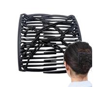 Magic Hair Comb - Elastic Double Clip Bun Maker, Adjustable Stretchy Hairpin, Easy Styling Tool for Thick Curly Hair | Retro Vintage Haír Accessories for Women Girls, Ponytail Holder